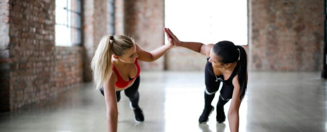 Photo by Andrea Piacquadio: https://www.pexels.com/photo/young-slender-female-athletes-giving-high-five-to-each-other-while-training-together-in-sports-club-3768722/