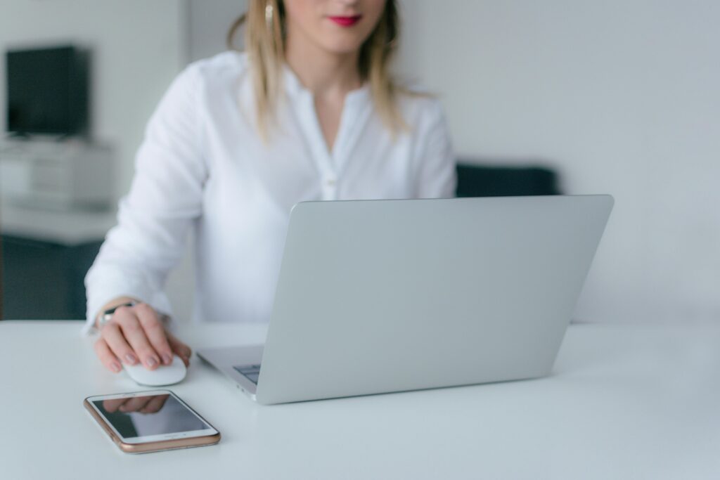 Photo by Marek Levak: https://www.pexels.com/photo/woman-using-silver-laptop-2265488/ 
